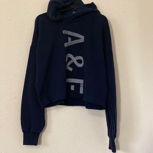 Abercrombie & Fitch A&F crop hoody - Navy - Women’s size Large L